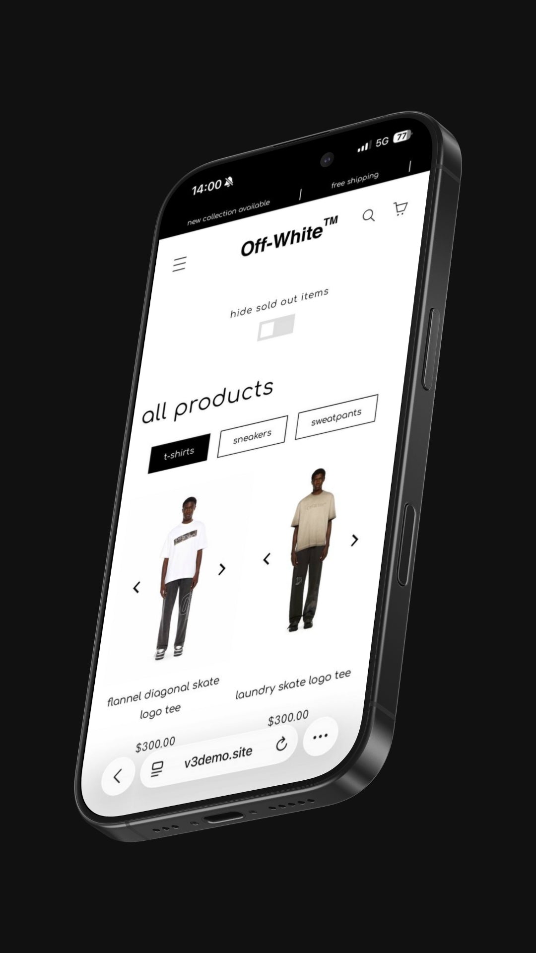 Theme preview - Mobile